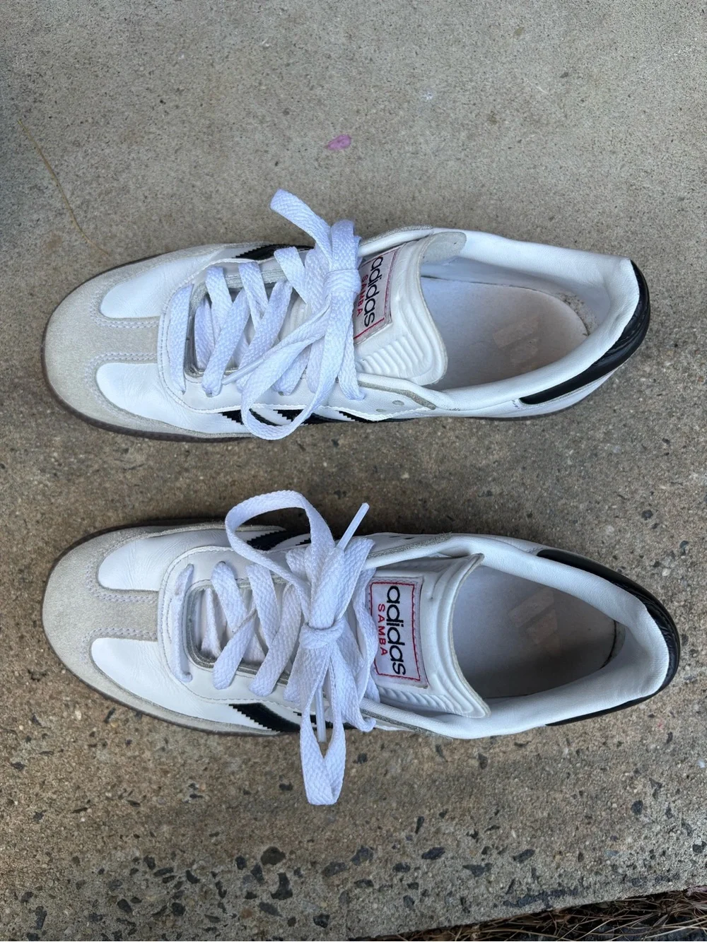 adidas White & Black Classic Sambas Low-Top Sneakers - Picture 3 of 4